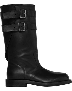 Ann Demeulemeester Milan Soft Biker Boots - Black