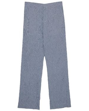 Edward Cuming Crinkle Cotton Yoryu Tailored Pants - Blue