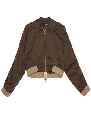 Edward Cuming Bottom Heavy Tech Bomber Jacket - Brown