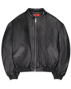 424 New Leather Bomber - Gray