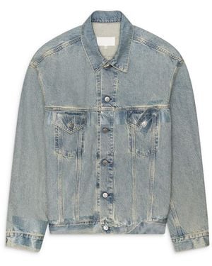 Maison Margiela Denim Jacket With Tape Details - Blue