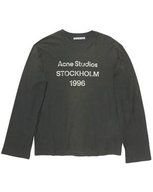 Acne Studios Logo Long Sleeve T-Shirt - Black