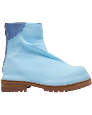 424 Marathon Zipped Boots - Blue