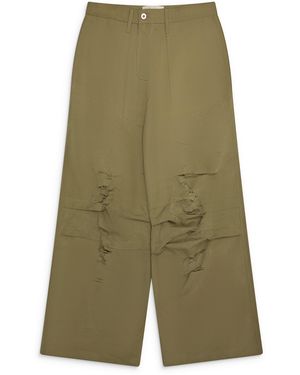 BRYAN JIMENE`Z Distressed Uniform Pants - Green