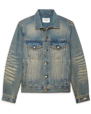 MIDNIGHT RODEO Distressed Vintage Wash Trucker - Blue