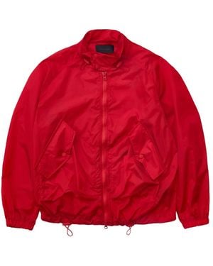 Simone Rocha Drawstring Harrington Jacket W/ Daisy Emb - Red