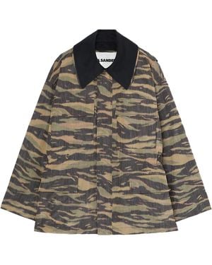Jil Sander Camouflage Field Jacket - Brown