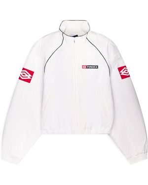 Protocol Index Exaggerated Shoulder Track Jacket - White