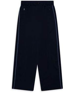 Marni Twisted Wool Pants Night - Blue