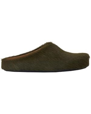 Marni Fussbett Sabot Mules Deep Sage - Green