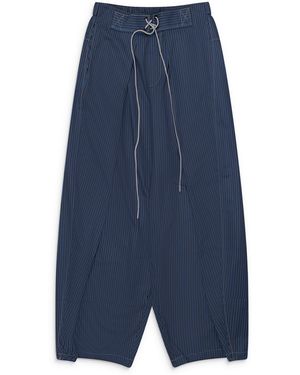 NAMESAKE Folding Wide Swim Pants Royal Stripe - Blue