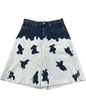 NAMACHEKO Jwan Denim Shorts Bleached Cow Dark - Blue