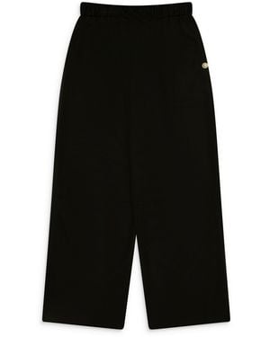Simone Rocha Elasticated Knee Pleat Pants W/ Daisy - Black