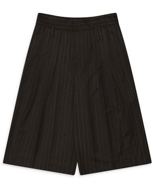 Simone Rocha Peeling Waist Wide Leg Shorts - Black