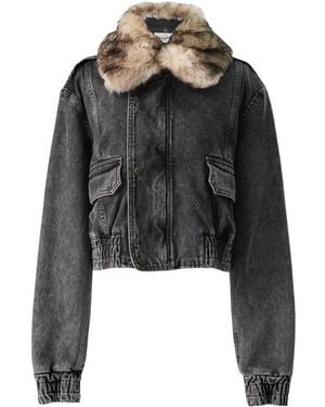 VAQUERA Denim Bomber Jacket Woven - Black