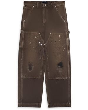 Enfants Riches Deprimes Double Knee Paint Pants - Gray
