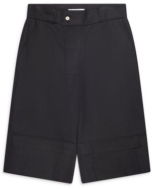 BRYAN JIMENE`Z Denim Bunker Bermudas - Black