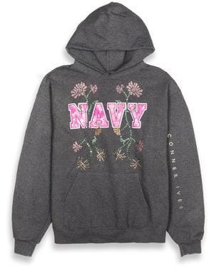 Conner Ives Reconstituted Crystal Hoodie Dark - Gray