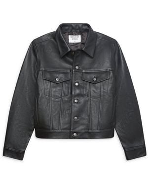 MIDNIGHT RODEO Leather Trucker - Gray