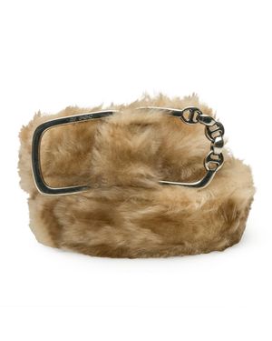424 x Hoorsenbuhs Fur Belt - Natural