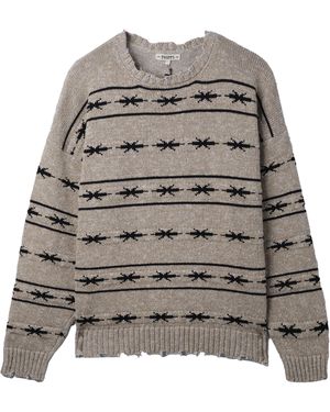 Phipps Summer Alpine Knit Logo Sweater - Gray