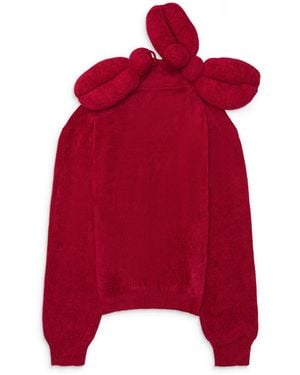 Doublet Balloon Dog High Neck Knit Pullover - Red