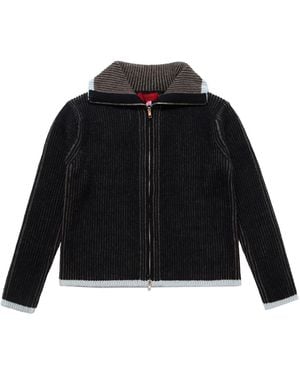 Eckhaus Latta Huddle Zip Sweater Blackbird