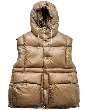 Jil Sander Lightweight Recycled Nylon Down Vest - Natural
