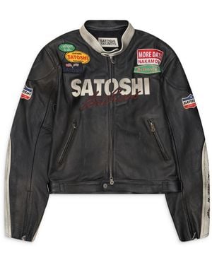 Satoshi Nakamoto Truck Stop Leather Jacket - Black
