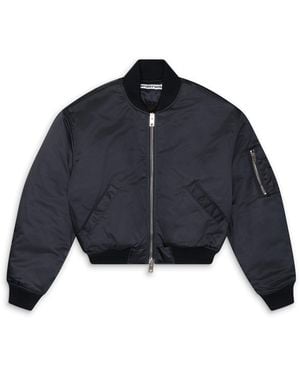 Alexander Wang Bomber Jacket W/ Faux Fur Lining - Blue