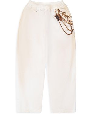 Doublet Trompe'Oeil Embroiderysweatpants - White