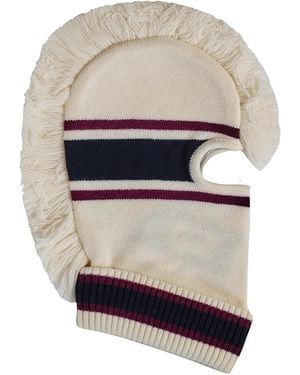 Ambush Fringe Knit Balaclava - White