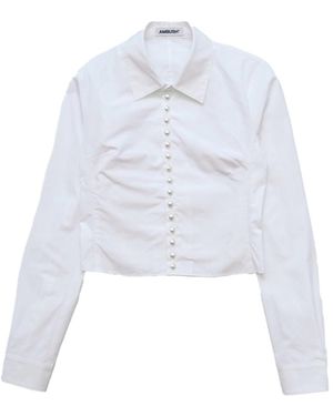 Ambush Fitted Pearl Button Shirt - White