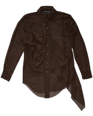 Edward Cuming Saggy Draped Pkt Shirt - Black