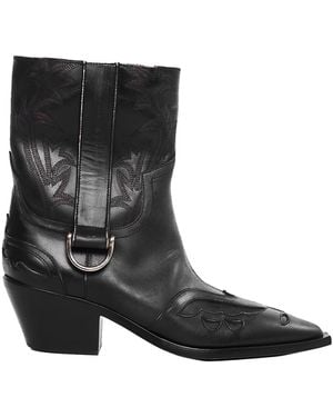Enfants Riches Deprimes Cut-Off Cowboy Boot - Black
