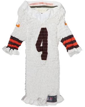 Conner Ives Reconstituted Shirred Us
Football Jersey Multi - White