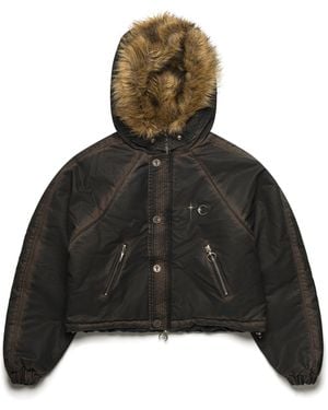 THUG CLUB Three Riding Skull Vintage Jacket Camo - Black