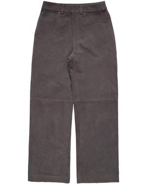 Entire studios Leather Straight Leg Pant Loden - Gray