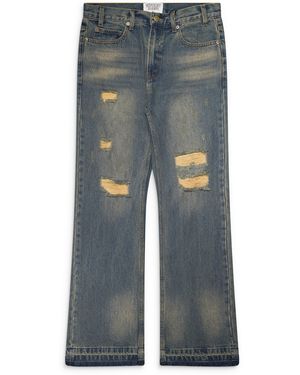 MIDNIGHT RODEO Distressed Vintage Wash Jeans - Gray