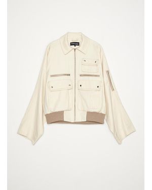 Edward Cuming Cotton Twill Bomber - Natural