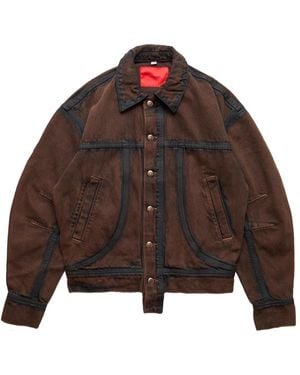 Eckhaus Latta Outline El Redux Denim Jacket - Brown