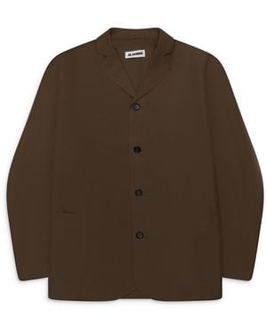Jil Sander Water Repellent Recycled Polyester Blazer - Brown