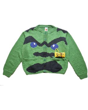 Sky High Farm Ice Cream Hand Knit Cardigan - Green