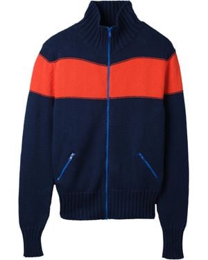 Edward Cuming Knit Track Jacket - Blue