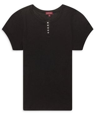 Raimundo Langlois Cap-Sleeve Tshirt - Black