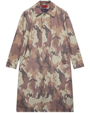 424 Reversible Light Trench Coat Camo - Natural