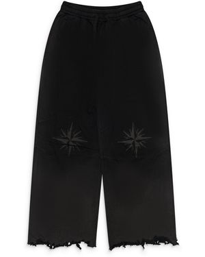 Troubled Waters Tattoo Sweatpants - Black