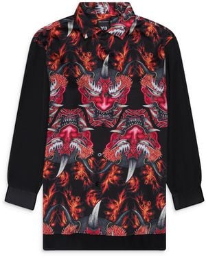 Y-3 Satin Gfx Shirt - Red