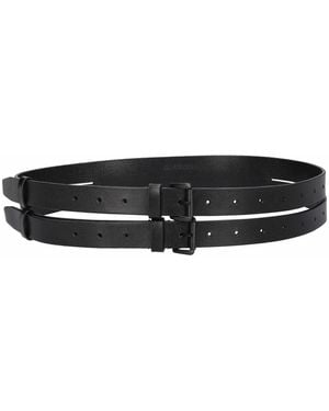 Ann Demeulemeester Mack Double Belt - White