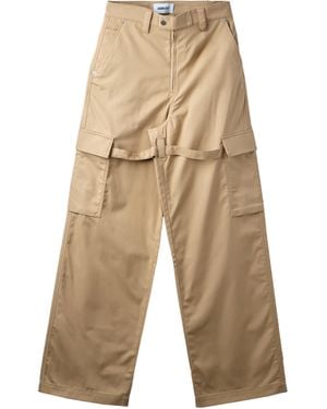 Ambush Relaxed Fit Cargo Pants With Straps - Natural
